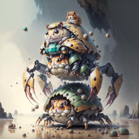 04511-2998259283-masterpiece, h0rrorCrab, mecha, hamster on top,.png